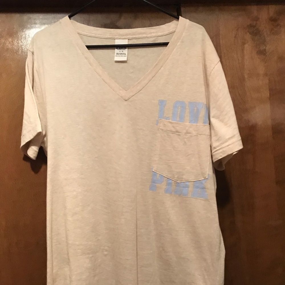 VS PINK V Neck Tee